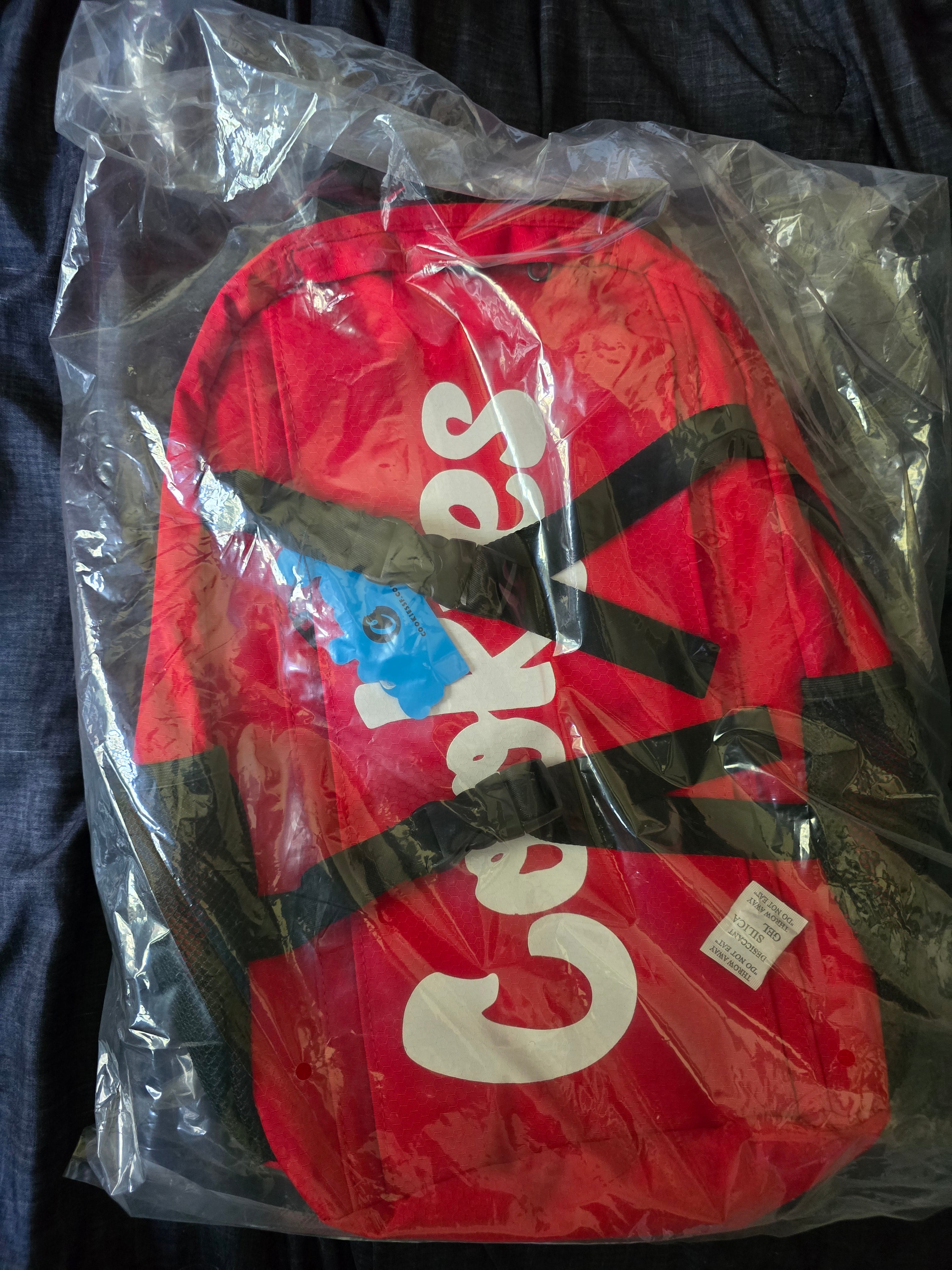Cookies RipStop Nylon Smell Proof Backpack, Red/Black, NWT!